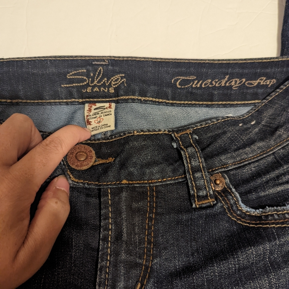 Silver Tuesday Flap jeans size 28 - Picture 2 of 6